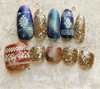 ミディアム ネイル Rairia nail本八幡店のネイルデザイン