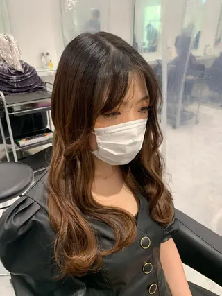 ロング カラー ヘアアレンジ EMANON池袋3rd所属・ブリーチなしカラー｜ なおき｜池袋美容師のヘアスタイル