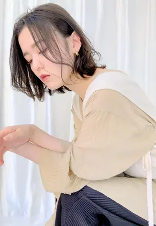 ミディアム カラー指名No.1 土井新治❄️のヘアスタイル