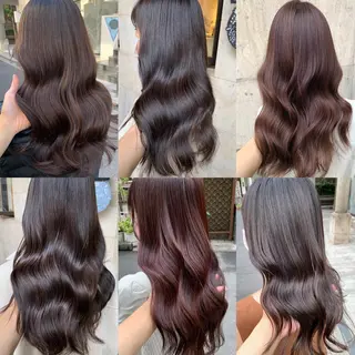 セミロング カラー ミヤザキ タクトのヘアスタイル