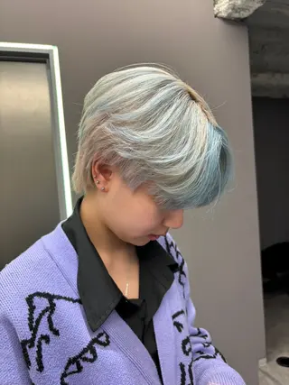 ミディアム カラー 名古屋／デザイン／ ブリーチ/松井亮磨のヘアスタイル