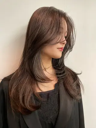 セミロング レイヤー/デジパ SAKIのヘアスタイル