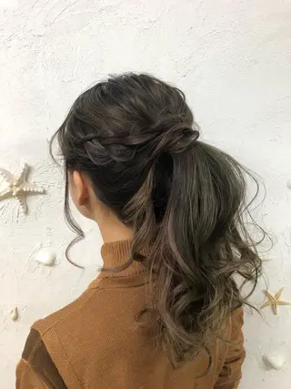 ミディアム 六本木/ヘアセット /hairmakeのヘアスタイル