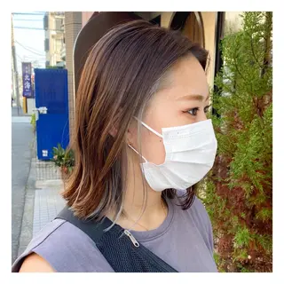 ミディアム 菊池大一 溝の口パーマのヘアスタイル