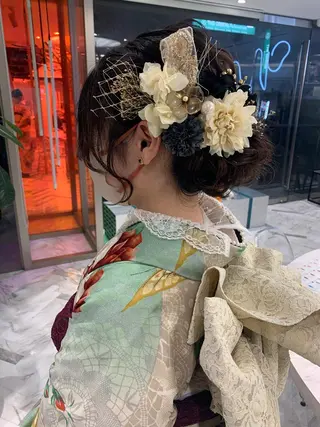 ミディアム ヘアアレンジ 平野 優奈のヘアスタイル