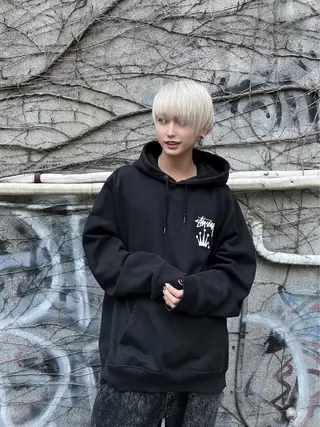 ショート カラー パーマ ヘアアレンジ メンズ キッズ HairSignature所属・ブリーチ指名神戸 No.1美容師RENのヘアスタイル