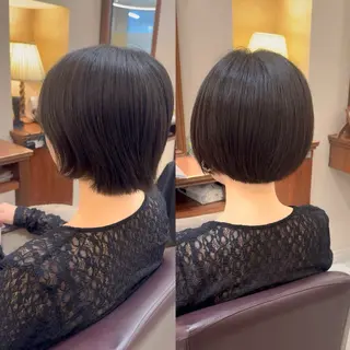 ショート ガレリアエレガンテ名駅店所属・【ショート/ボブ 丸みショート】深萱のヘアスタイル