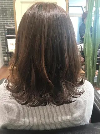 ミディアム カラー パーマ アザマ　ヤスカツ _rosso 川口のヘアスタイル