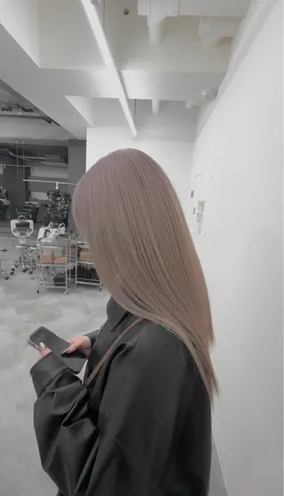 ロング カラー ヘアサロンアウラ所属・旭岡龍明/ハイトーン /ケアブリーチのヘアスタイル