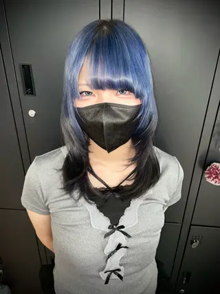 ミディアム カラー デザイン/ブリーチ/ SORAᯓ★のヘアスタイル