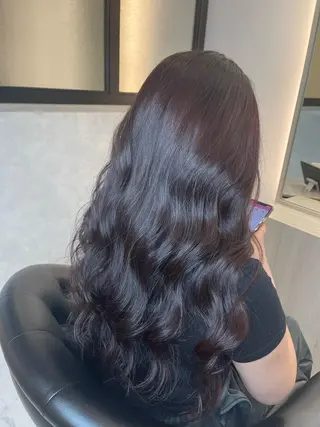 ロング カラー &chaLme   心斎橋所属・emi/髪質改善/ 韓国風/艶カラーのヘアスタイル