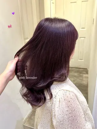 セミロング カラー ハイトーンカラー/ 長さだし🐇きょうかのヘアスタイル