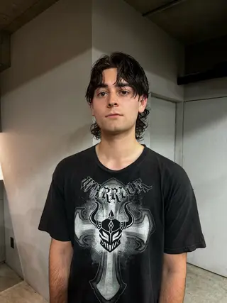 ミディアム パーマ メンズ 吉田一輝 外国人パーマのヘアスタイル