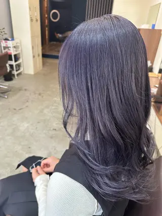 セミロング カラー 縮毛矯正+モテカラー 🎀✨MIHOのヘアスタイル