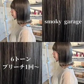 ミディアム カラー ブリーチモデル/ メンズパーマ/AMIのヘアスタイル