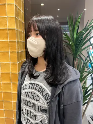 セミロング レイヤー🩵透明感 ೀユイ🌙のヘアスタイル