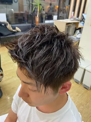 ミディアム カラー dunhill 斉藤 大樹/メンズカットのヘアスタイル