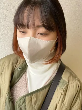 ミディアム カラー 沢田 瞳のヘアスタイル