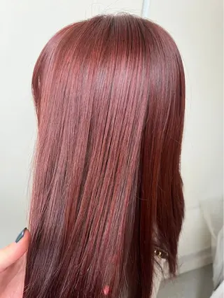 ロング カラー 暖色カラー❤️横浜 エクステらん🦖のヘアスタイル