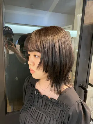 ミディアム yu-kaハッシュ カット/韓国レイヤーのヘアスタイル
