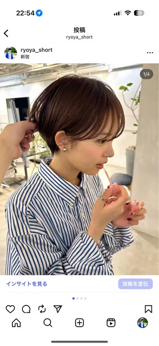 ショート 骨格診断で絶対可愛い ✨丸みショート✨凌弥のヘアスタイル