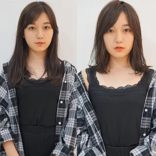 ミディアム ✨艶ブリーチカラー ✨四ノ宮裕己のヘアスタイル