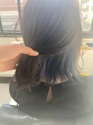 ミディアム カラー 田中 あやなのヘアスタイル
