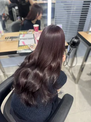 ロング カラー ヘアアレンジ 🤍淡色ピンク&ラベ ンダーYUKI🤍のヘアスタイル