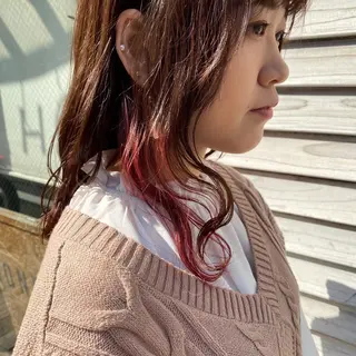 ミディアム カラー 🪭risa 暖色/レイヤー🪭のヘアスタイル