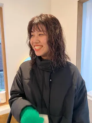 ミディアム パーマ ミディアムパーマ /癖毛パーマのヘアスタイル