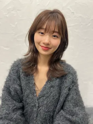 セミロング レイヤー/似合わせ /もえ🍊のヘアスタイル