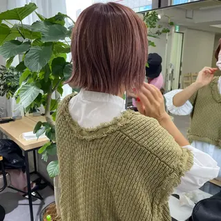 ショート カラー レイヤーパーマ＊ 顔まわり似合わせのヘアスタイル