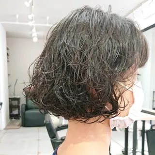 パーマ ショート AKAMEE 表参道所属・✨360°褒められ ヘア✨️井上雄輝のヘアスタイル