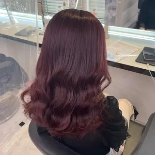 セミロング カラー ヘアアレンジ ピンク・ベージュ🩰 カラー🫧とらのヘアスタイル