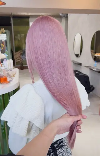 ロング 透明感カラー🩶韓国 ヘア🩶ワカナのヘアスタイル