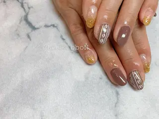 ネイル ネイルリボン 受付スタッフのネイルデザイン