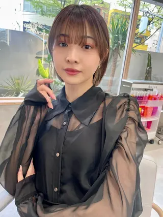 ショート ショート/ボブ/ 白髪ぼかし/しんやのヘアスタイル