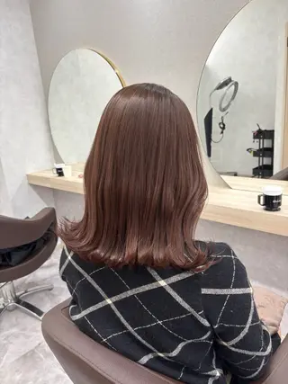 ミディアム カラー KEEN.所属・新百合ヶ丘/韓国ヘア /レイヤー/RENAのヘアスタイル