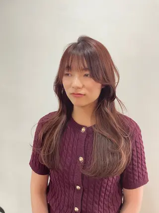 ロング カラー mopa所属・mopa_kaede 暖色カラー/ロングのヘアスタイル