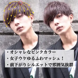ショート カラー ヘアアレンジ メンズ Loy所属・メンズヘア特化 パーマ 縮毛矯正🔷のヘアスタイル