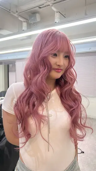 ロング カラー PELE 渋谷所属・渋谷ハイトーン/ エクステ/さきののヘアスタイル