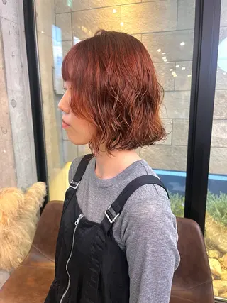 ショート カラー パーマ lolonois池田 /レイヤー/郷田遥のヘアスタイル