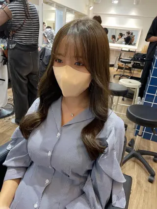 ロング カラー オリーブカラー 特化　　kaiのヘアスタイル