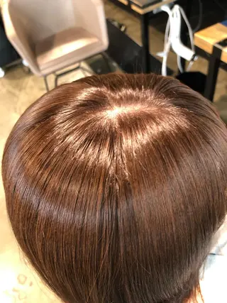 セミロング カラー ヘアアレンジ 【柔らか透明感✨/ 似合せ前髪】大石葉月のヘアスタイル