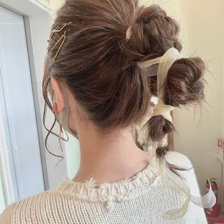 ミディアム ヘアアレンジ NUMBER_ ユイナのヘアスタイル