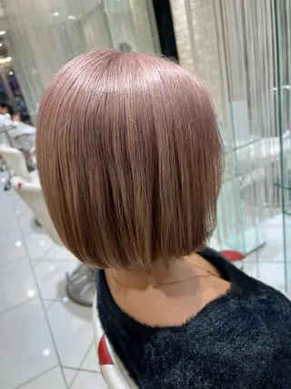 ショート カラー ボブ/ハイトーン髪質 改善/越谷✨クラモチのヘアスタイル