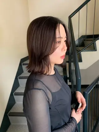 ショート カラー riho🪻暗髪/ 色持ちがいいカラーのヘアスタイル