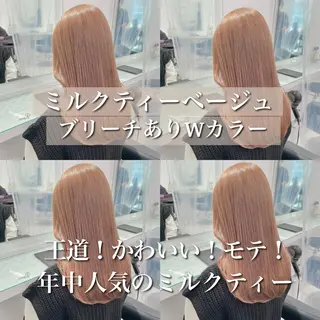 ロング カラー 💖韓国×王道 ハイトーン💖のヘアスタイル