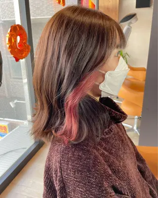 セミロング カラー 髪質改善/ブリーチ 田代 龍我のヘアスタイル