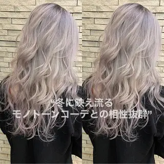 セミロング カラー ヘアアレンジ エクステの神様 ▫️原島ユウヤ▫️のヘアスタイル